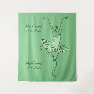 Ballerina individuelle Name & Farbtapeten Wandteppich