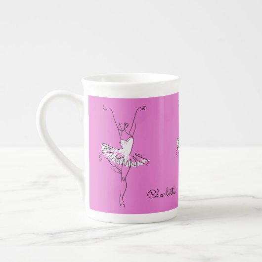 Ballerina individuelle Name Kaffee Tasse (Links)