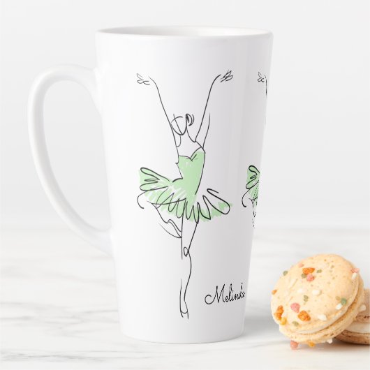 Ballerina individuelle Name Milchtasse (Beispiel)
