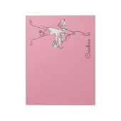 Ballerina individuelle Name & Notizblock (Rotiert)