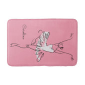 Ballerina individuelle Name- und Farbbadmatten Badematte (Vorderseite)