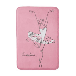 Ballerina individuelle Name- und Farbbadmatten Badematte