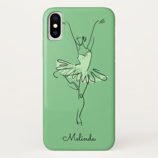 Ballerina individuelle Name- und Farbtelefongehäus Case-Mate iPhone Hülle (Rückseite)