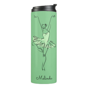 Ballerina individuelle Name und Farbtumbler Thermosbecher