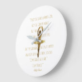 Ballerina Inspiration Dance Quote Balletttänzer Große Wanduhr (Winkel)
