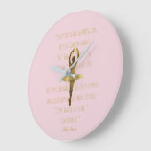 Ballerina Inspiration Dance Quote Balletttänzer Große Wanduhr (Winkel)