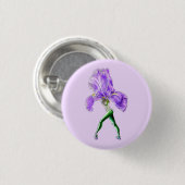 Ballerina Iris Blume Ballet Dancer Button (Vorne & Hinten)