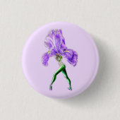 Ballerina Iris Blume Ballet Dancer Button (Vorderseite)