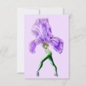 Ballerina Iris Blume Ballet Dancer Geburtstagskart Karte (Rückseite)