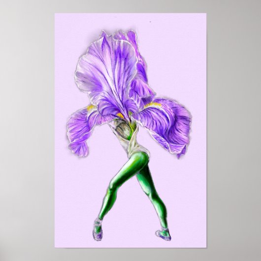 Ballerina Iris Blume Ballet Dancer Poster (Vorne)