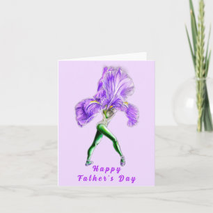 Ballerina Iris Blume Ballet Vatertag Card Karte