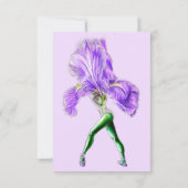 Ballerina Iris Blume Ballett Muttertagskarte Karte (Rückseite)