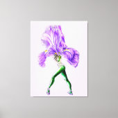 Ballerina Iris Blume Balletttänzer Canvas Print Leinwanddruck (Vorderseite)