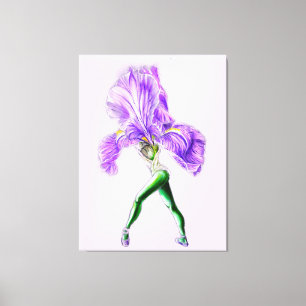 Ballerina Iris Blume Balletttänzer Canvas Print Leinwanddruck