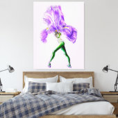 Ballerina Iris Blume Balletttänzer Canvas Print Leinwanddruck (Insitu (Schlafzimmer))