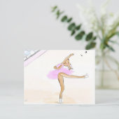 Ballerina Kängaru Tanzen liebe postkarte (Stehend Vorderseite)
