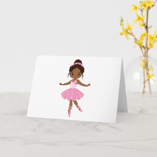 Ballerina Karte (Gelbe Blume)