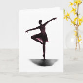 Ballerina-Karte "Grace" - rosa Karte (Gelbe Blume)