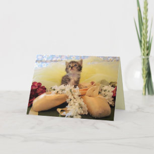 Ballerina Kate - Niedliche Personalisierte Katze G Karte