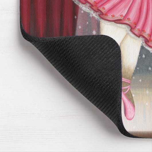 Ballerina-Katzen-Schokoladen-Punkt siamesisch, Mousepad (Ecke)