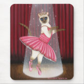 Ballerina-Katzen-Schokoladen-Punkt siamesisch, Mousepad (Vorne)