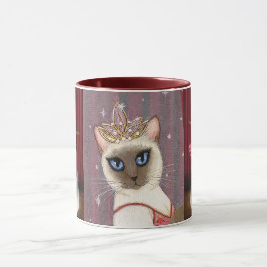 Ballerina-Katzen-Schokoladen-Punkt-siamesische Tasse (Zentrum)