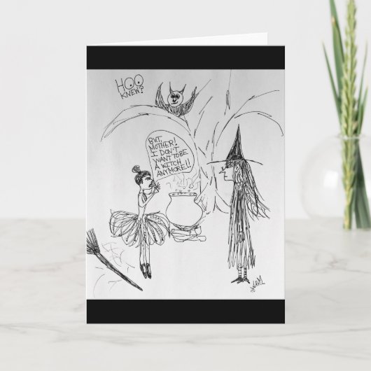 Ballerina kein HexenHalloween mehr Karte (Vorderseite)