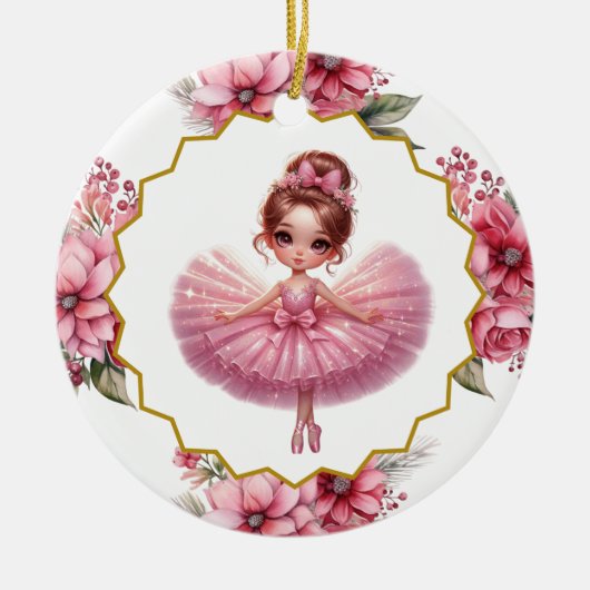 Ballerina Keramik Ornament (Vorne)