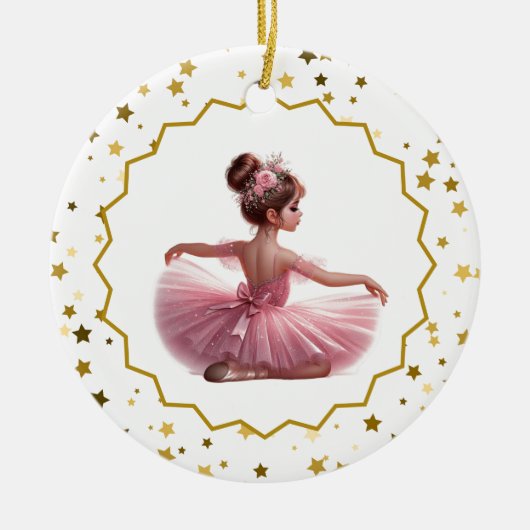 Ballerina Keramik Ornament (Vorne)