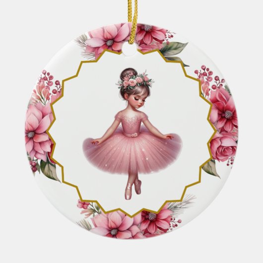 Ballerina Keramik Ornament (Vorne)