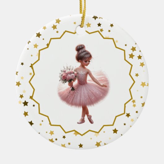 Ballerina Keramik Ornament (Vorne)