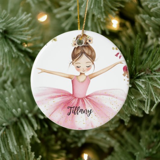 Ballerina Keramik Ornament (Baum)
