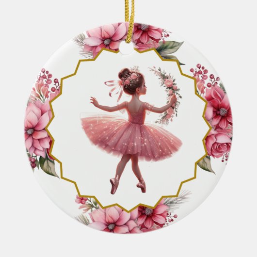 Ballerina Keramik Ornament (Vorne)