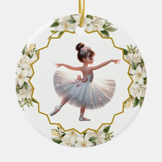 Ballerina Keramik Ornament (Vorne)