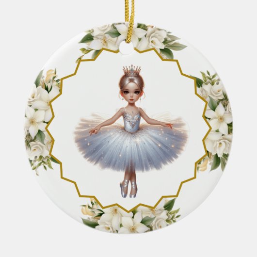 Ballerina Keramik Ornament (Vorne)