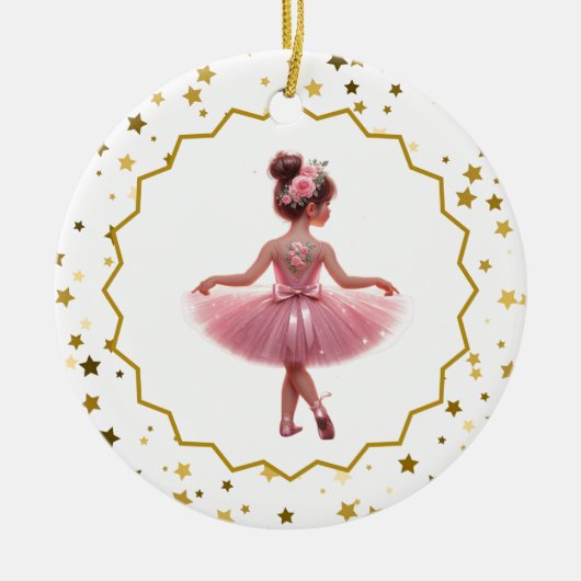 Ballerina Keramik Ornament (Vorne)