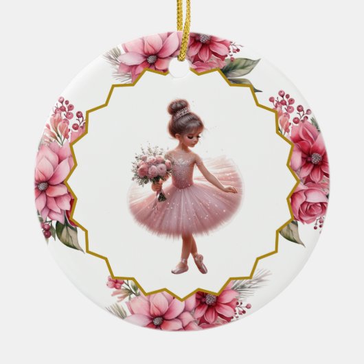 Ballerina Keramik Ornament (Vorne)