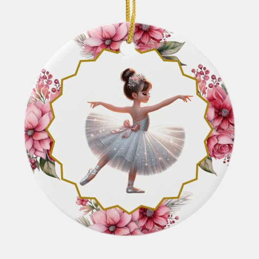Ballerina Keramik Ornament (Vorne)