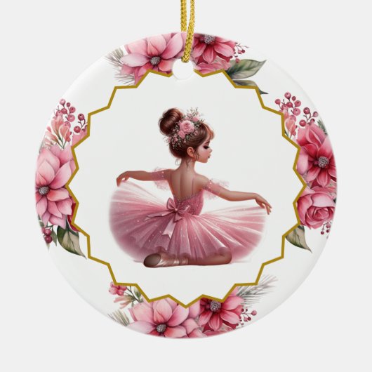 Ballerina Keramik Ornament (Vorne)