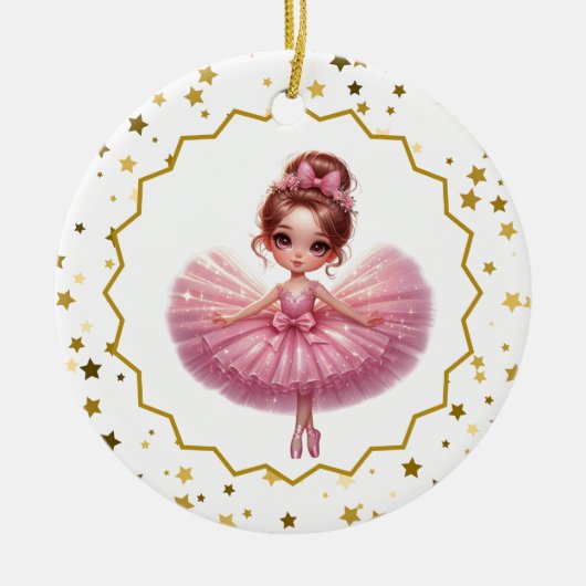 Ballerina Keramik Ornament (Vorne)