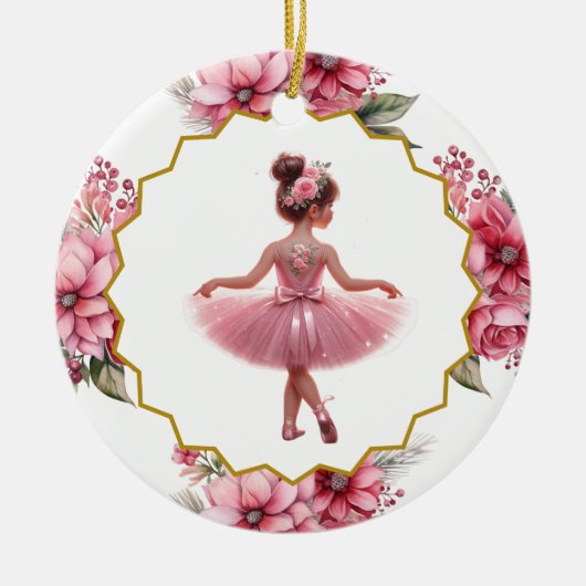 Ballerina Keramik Ornament (Vorne)