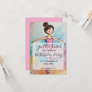 Ballerina Kindergeburtstag Party Einladung