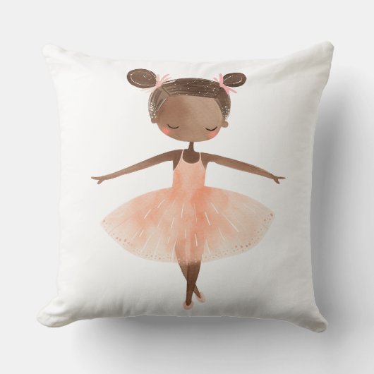 Ballerina Kissen mit Balletttänzerin Print (Vorderseite)