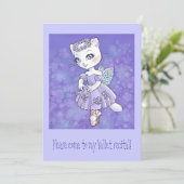 Ballerina Kitty Einladung (Stehend Vorderseite)