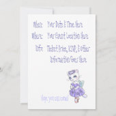 Ballerina Kitty Einladung (Rückseite)