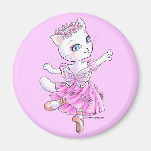 Ballerina Kitty (pink) Magnet