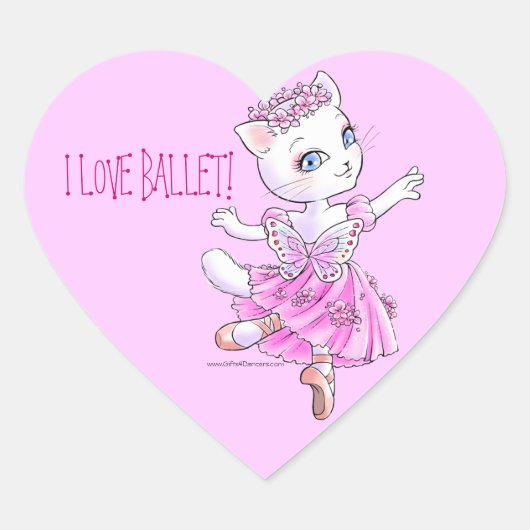 Ballerina Kitty Sticker (Vorderseite)