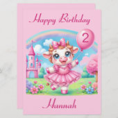 Ballerina Kuh individuell anpassbare Geburtstagska (Vorne/Hinten)