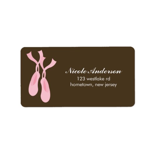 Ballerina Labels Adressaufkleber (Vorne)