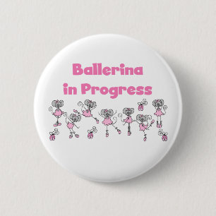Ballerina-laufende T - Shirts und Geschenke Button